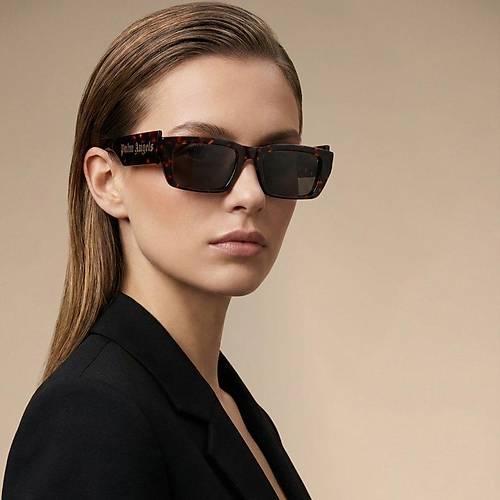 Palm Angels PERI006 6407 Kahverengi Fume Kadin Gunes Gozlugu