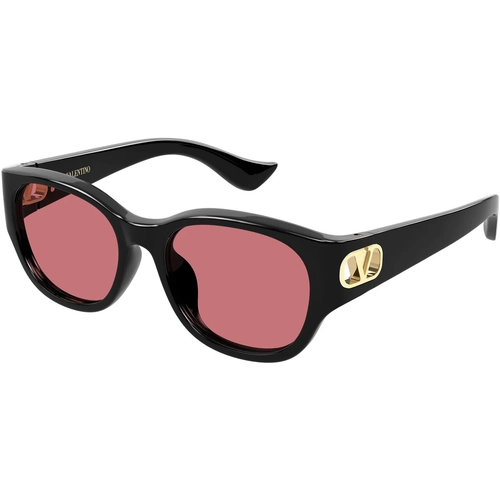 Valentino VG0039SK 002 Black Red Rectangular Gunes Gozlugu