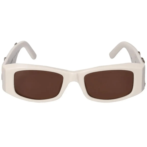 Palm Angels PERI001 0160 Beyaz Kahverengi Unisex Gunes Gozlugu