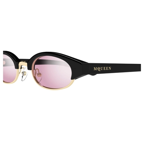 Alexander McQueen AM0534S 005 Siyah Pembe Oval Kad�n G�ne� G�zl���