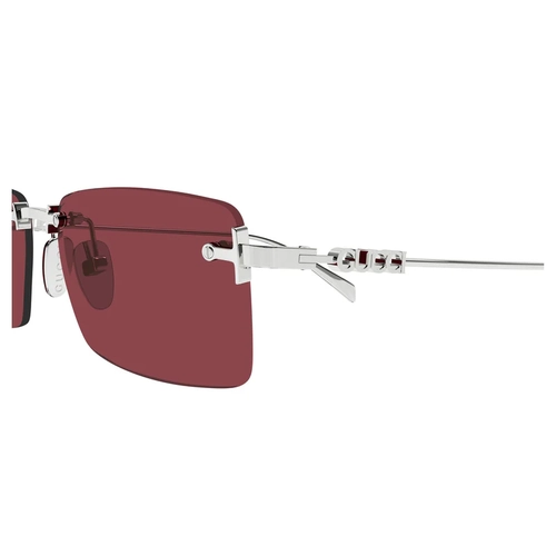 Gucci GG1941S 003 Kad�n G�ne� G�zl��� Silver Metal K�rm�z� Lens