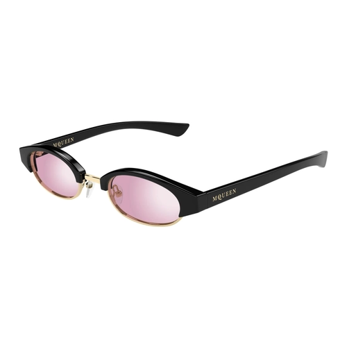 Alexander McQueen AM0534S 005 Siyah Pembe Oval Kad�n G�ne� G�zl���