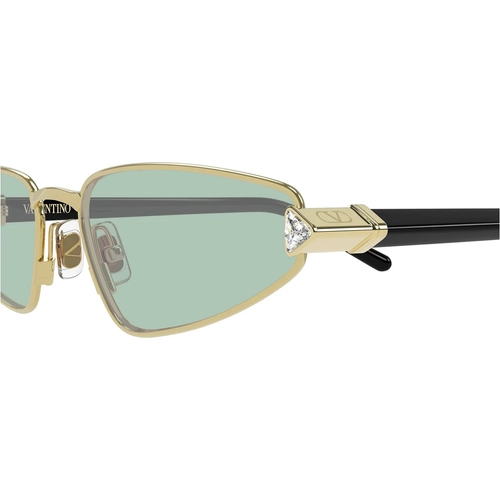 Valentino VG0035S 003 Gold Green Narrow Cat-Eye Gunes Gozlugu