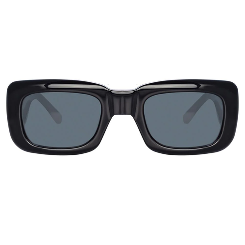LINDA FARROW THE ATTICO MARFA RECTANGULAR SUNGLASSES IN BLACK