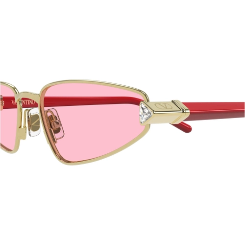 Valentino VG0035S 002 Gold Light Pink Cat Eye VLogo Gunes Gozlugu