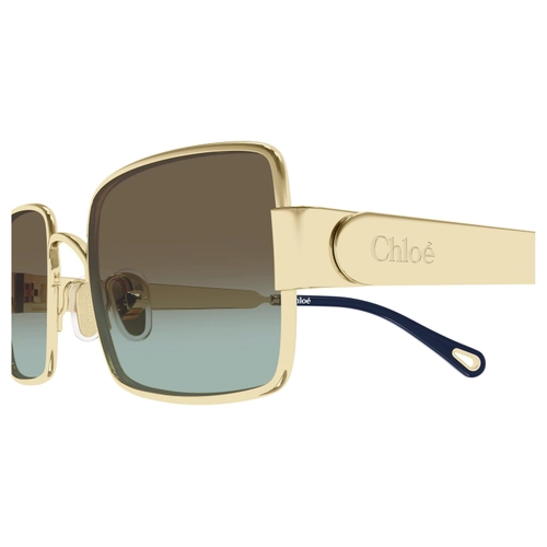 Chloe CH0354S 003 Gold Navy Kadin Gunes Gozlugu