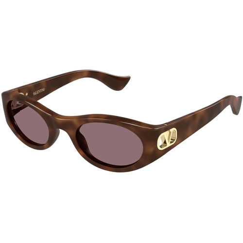 Valentino VG0015S 003 Havana Bordeaux Oval Gunes Gozlugu