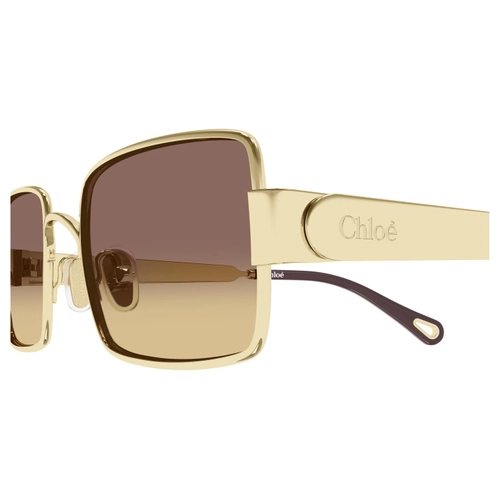 Chloe CH0354S 002 Gold Brown Oversize Kadin Gunes Gozlugu