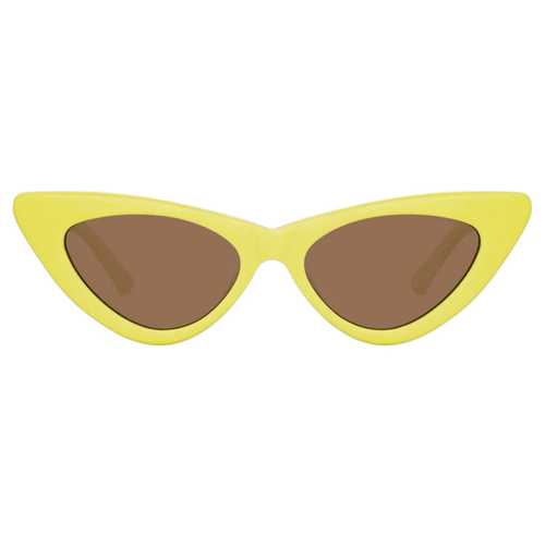 LINDA FARROW THE ATTICO DORA D-FRAME SUNGLASSES IN LEMON
