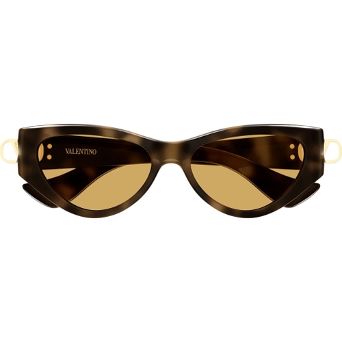 Valentino VG0014S 003 Havana Nicotine Cat Eye VLogo Gunes Gozlugu