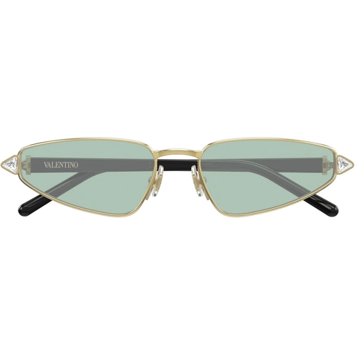 Valentino VG0035S 003 Gold Green Narrow Cat-Eye Gunes Gozlugu
