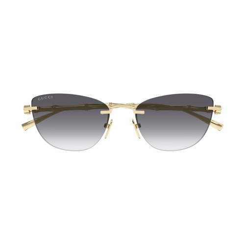 Gucci GG2063S 001 Gold Grey Bamboo GG Kadin Gunes Gozlugu