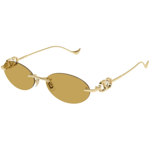 Valentino VG0032S 003 Gold Yellow Rimless Oval Gunes Gozlugu