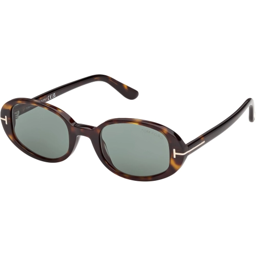 Tom Ford Iggy FT1364 52N Dark Havana Green Oval Kadin Gunes Gozlugu