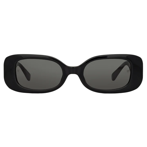 LINDA FARROW THE LOLA | RECTANGULAR SUNGLASSES IN BLACK (C1)
