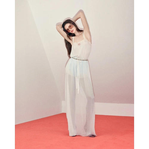 Saint Laurent SL 900 HOWL 002 Cream Women Square Gunes Gozlugu