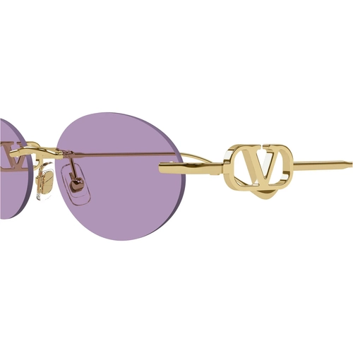 Valentino VG0032S 004 Gold Violet Rimless Oval Gunes Gozlugu