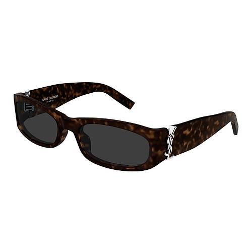 Saint Laurent SL M152 002 Dark Havana Gri Unisex G�ne� G�zl���