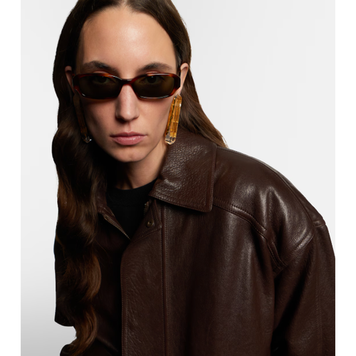 Saint Laurent SL 872 Erin 004 Havana Grey Oval Gunes Gozlugu