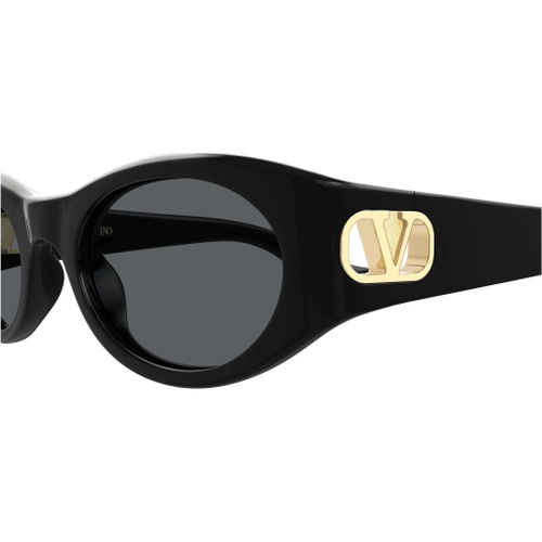 Valentino VG0015S 001 Black Grey Panthos VLogo Gunes Gozlugu