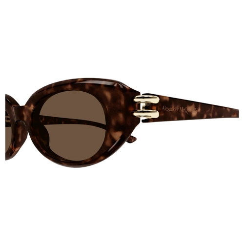 Alexander McQueen AM0469S 002 Kahve Oval Kad�n G�ne� G�zl���