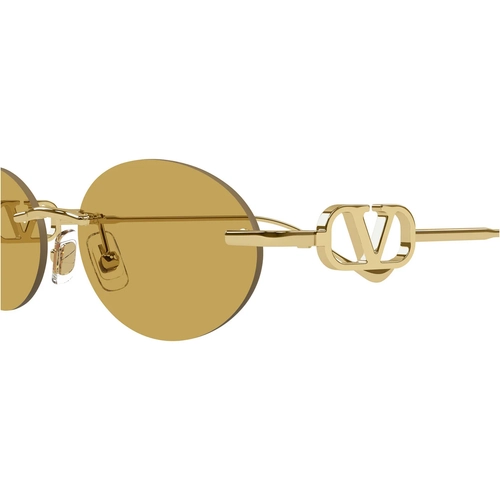 Valentino VG0032S 003 Gold Yellow Rimless Oval Gunes Gozlugu