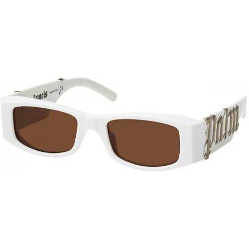 Palm Angels Angel Sunglasses Whte Brown