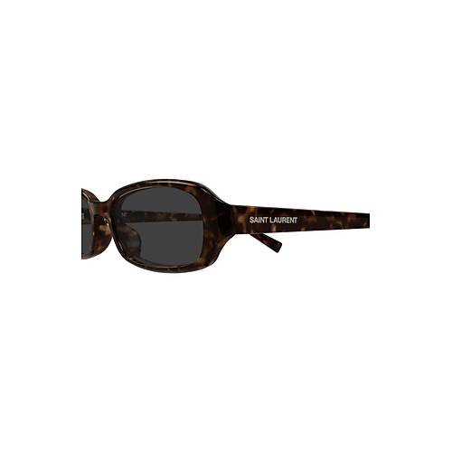 Saint Laurent SL 872 Erin 003 Havana Dark Grey Oval Gunes Gozlugu
