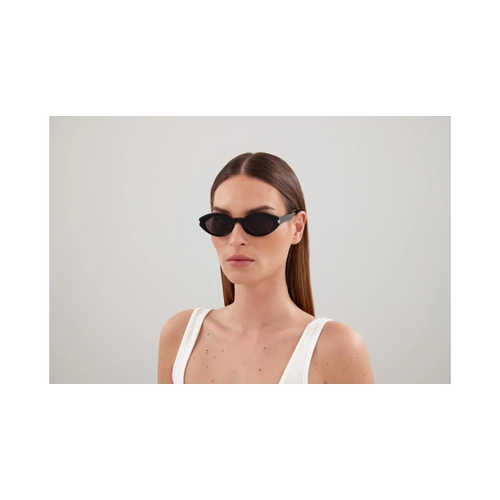 Saint Laurent SL 567 001 Siyah Gri Oval Kad�n Erkek G�ne� G�zl���