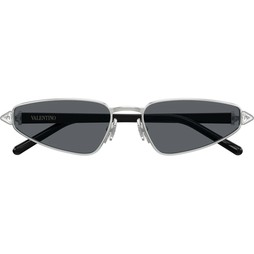 Valentino VG0035S 001 Silver Black Narrow Cat-Eye Gunes Gozlugu