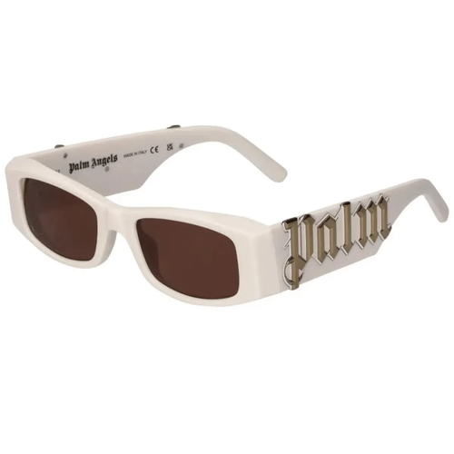 Palm Angels PERI001 0160 Beyaz Kahverengi Unisex Gunes Gozlugu