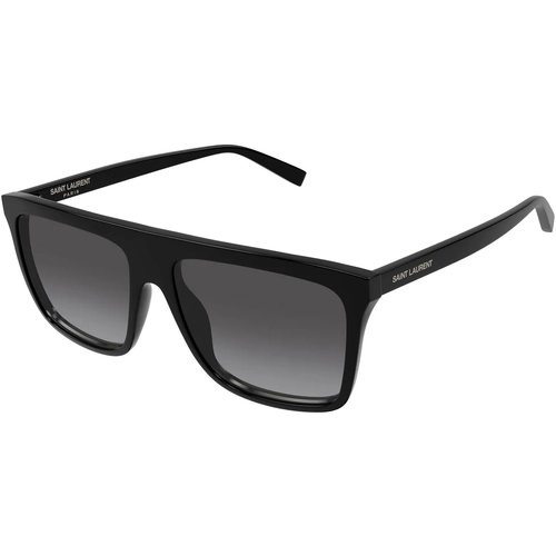 Saint Laurent SL 904 001 Black Grey Rectangle Erkek Gunes Gozlugu