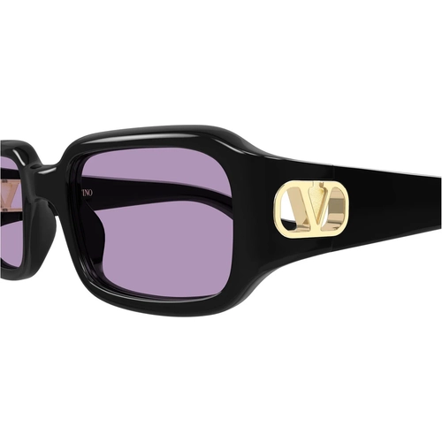 Valentino VG0016S 002 Black Violet Rectangle Gunes Gozlugu