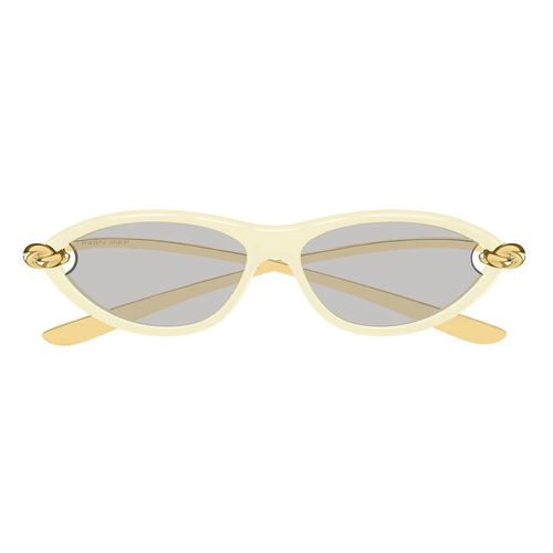 Bottega Veneta BV1390S 007 Ivory Cat Eye Light Grey Gunes Gozlugu