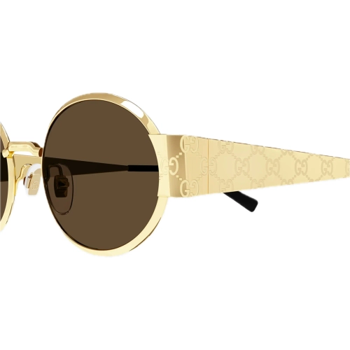 Gucci GG1854 005 Gold Brown Sunglasses