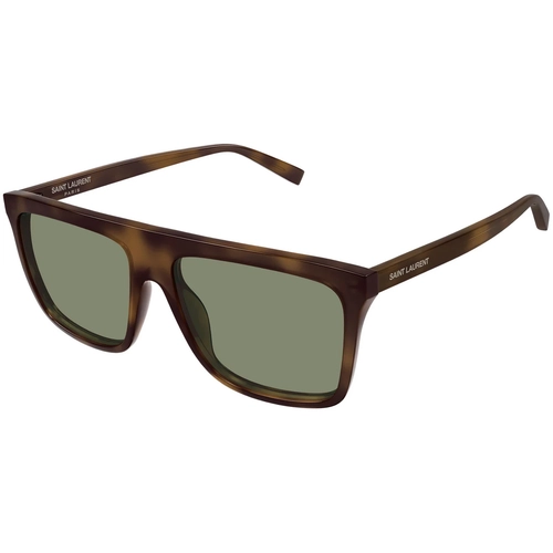 Saint Laurent SL 904 004 Havana Green Rectangle Gunes Gozlugu