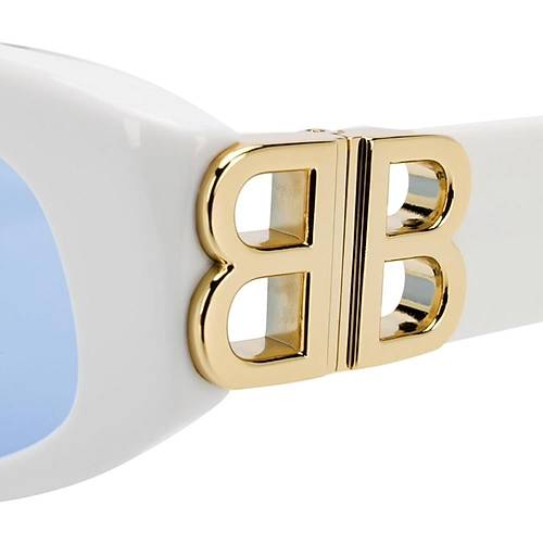 Balenciaga BB0095S 004 53 - Gold/White Gne Gzl