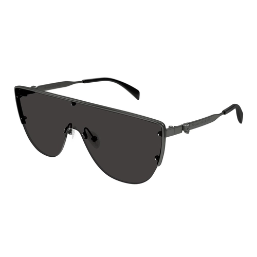 Alexander McQueen AM0457S 001 Ruthenium Gri Shield Unisex G�ne� G�zl���