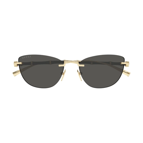 Gucci GG2063S 002 Gold Black Grey Bamboo Kadin Gunes Gozlugu