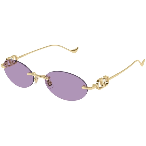 Valentino VG0032S 004 Gold Violet Rimless Oval Gunes Gozlugu