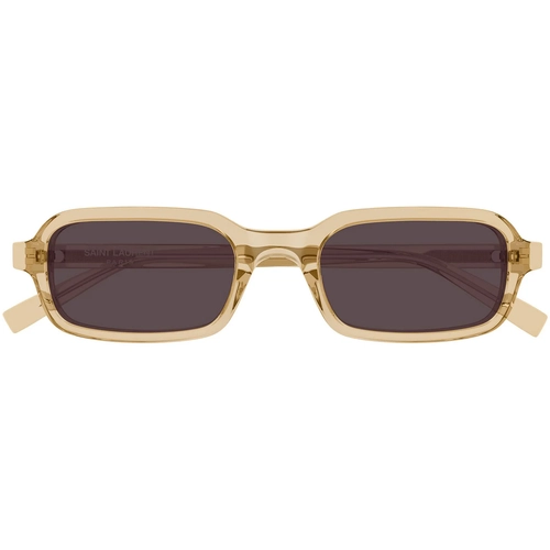 Saint Laurent SL 908 004 Yellow Brown Rectangle Gunes Gozlugu