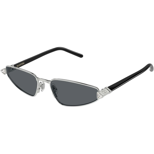 Valentino VG0035S 001 Silver Black Narrow Cat-Eye Gunes Gozlugu