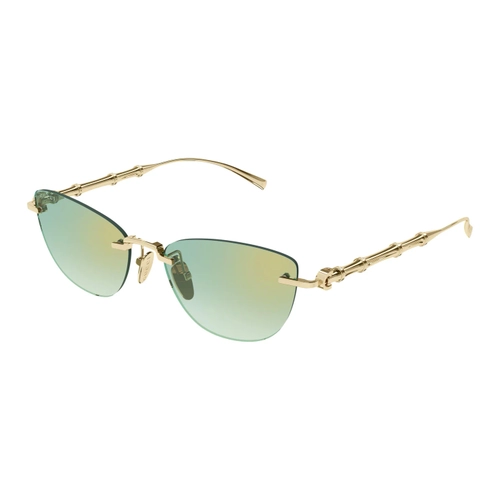Gucci GG2063S 003 Gold Green Mirror Bamboo Kadin Gunes Gozlugu