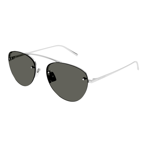 Saint Laurent SL 575 002 Silver Round Metal Unisex Gunes Gozlugu