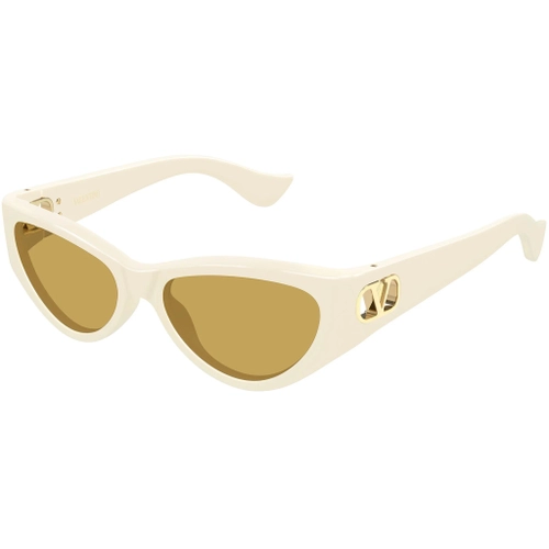 Valentino VG0014S 004 Ivory Nicotine Cat Eye V Logo Gunes Gozlugu