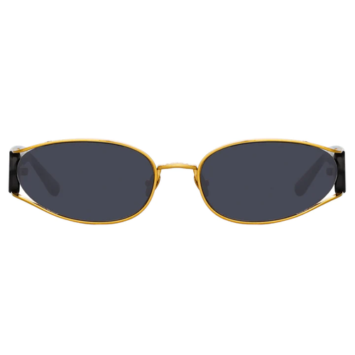 LINDA FARROW SHELBY CAT EYE SUNGLASSES IN BLACK