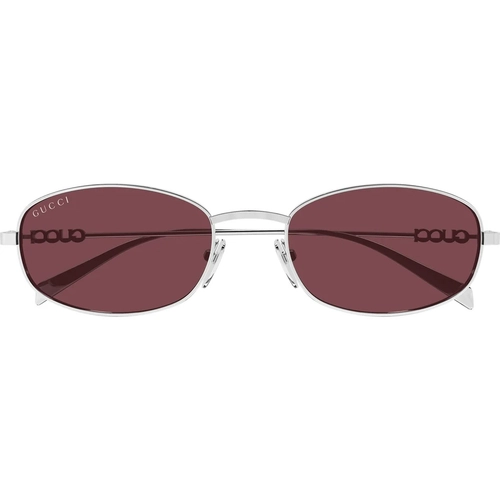 Gucci GG1940S 003 Erkek G�ne� G�zl��� Silver Panthos K�rm�z� Lens