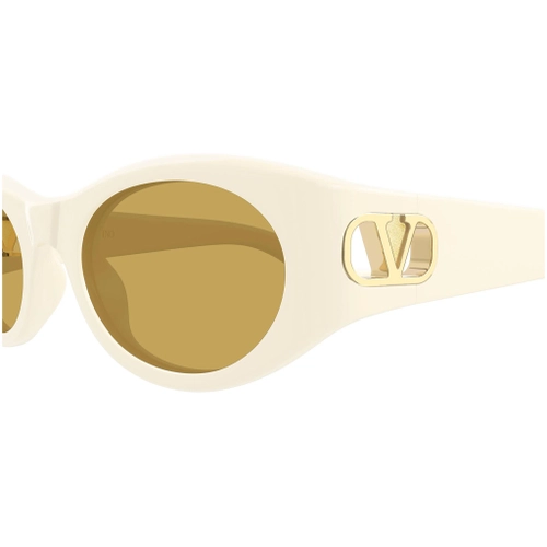 Valentino VG0015S 004 Ivory Nicotine Panthos VLogo Gunes Gozlugu