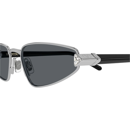 Valentino VG0035S 001 Silver Black Narrow Cat-Eye Gunes Gozlugu