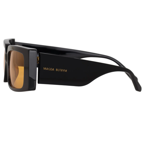 MAGDA BUTRYM X LF RECTANGULAR SUNGLASSES WITH ORANGE LENSES